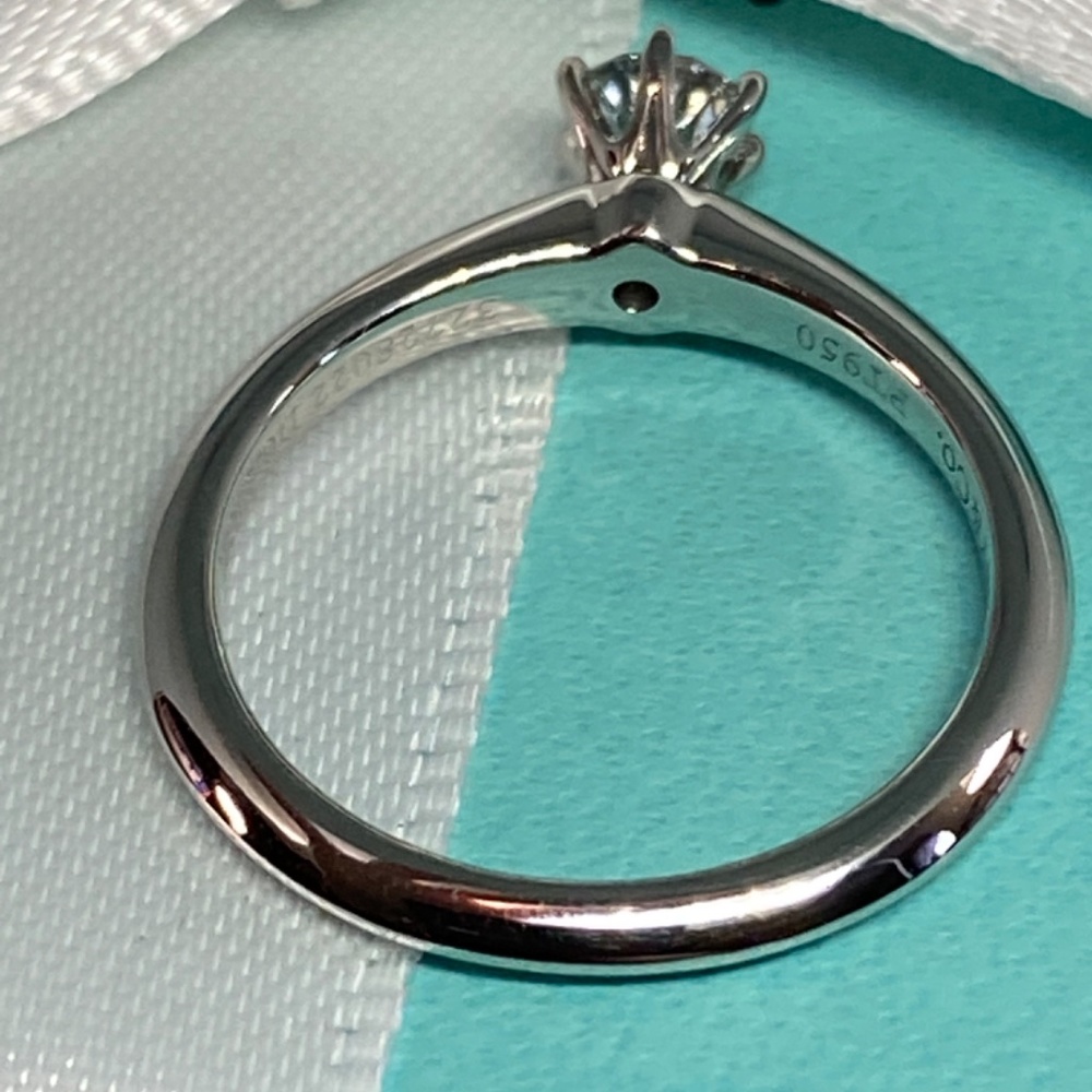 SOLD 🔥Tiffany & Co .23 PlatinumDiamond Solitaire Engagement Laser  VVS1 EX - Picture 5 of 8